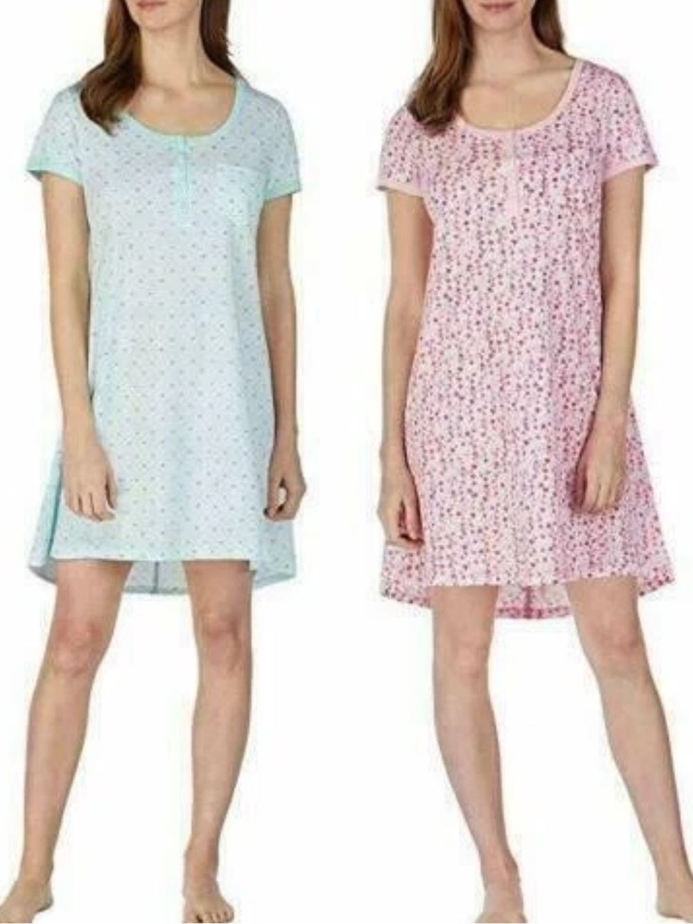 Jane and Bleecker Henley Sleepshirt 2 Pack